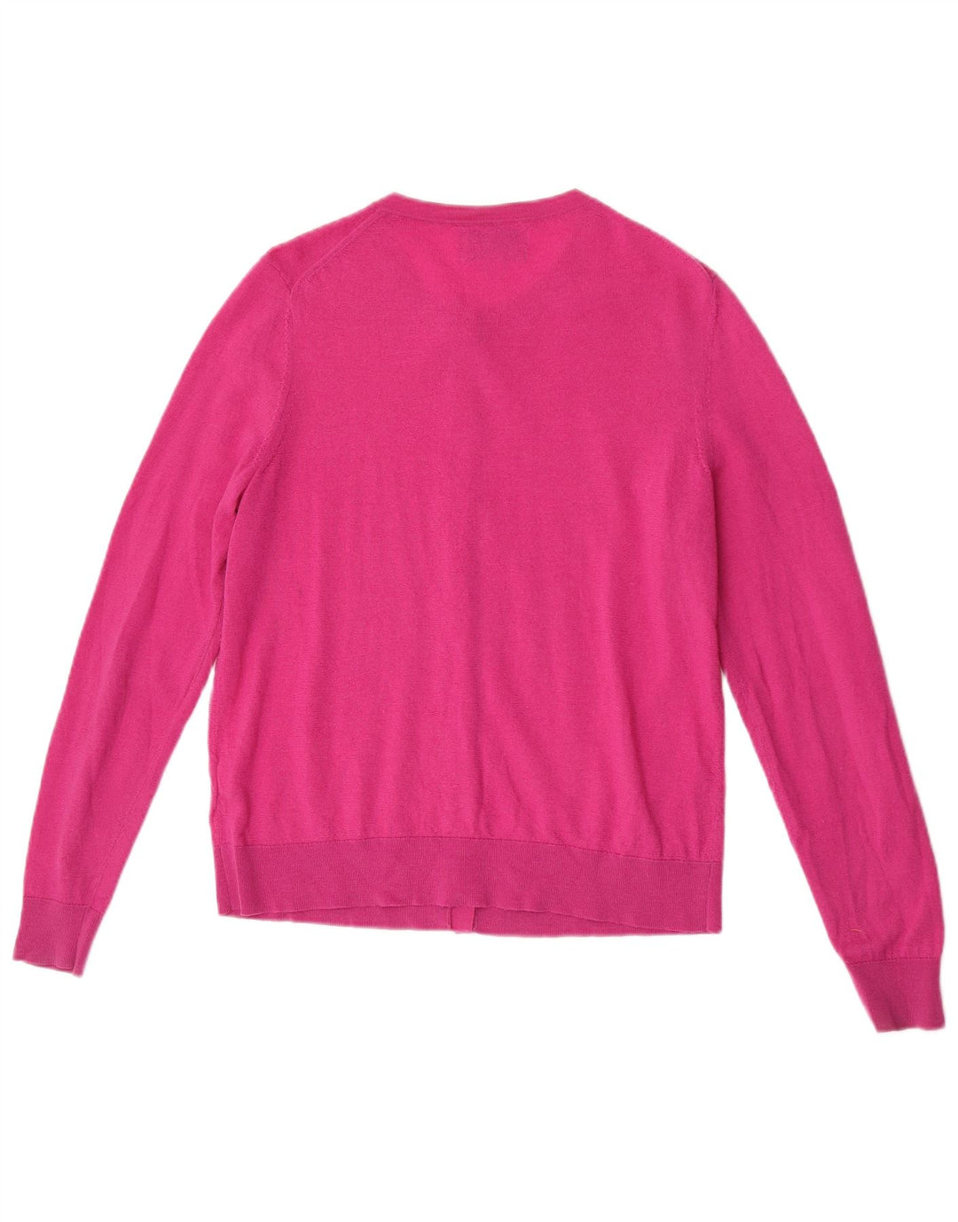 Suéter cardigã feminino Marks & Spencer Reino Unido 12 lã merino rosa médio