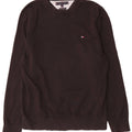 Suéter masculino Tommy Hilfiger com gola redonda, preto médio