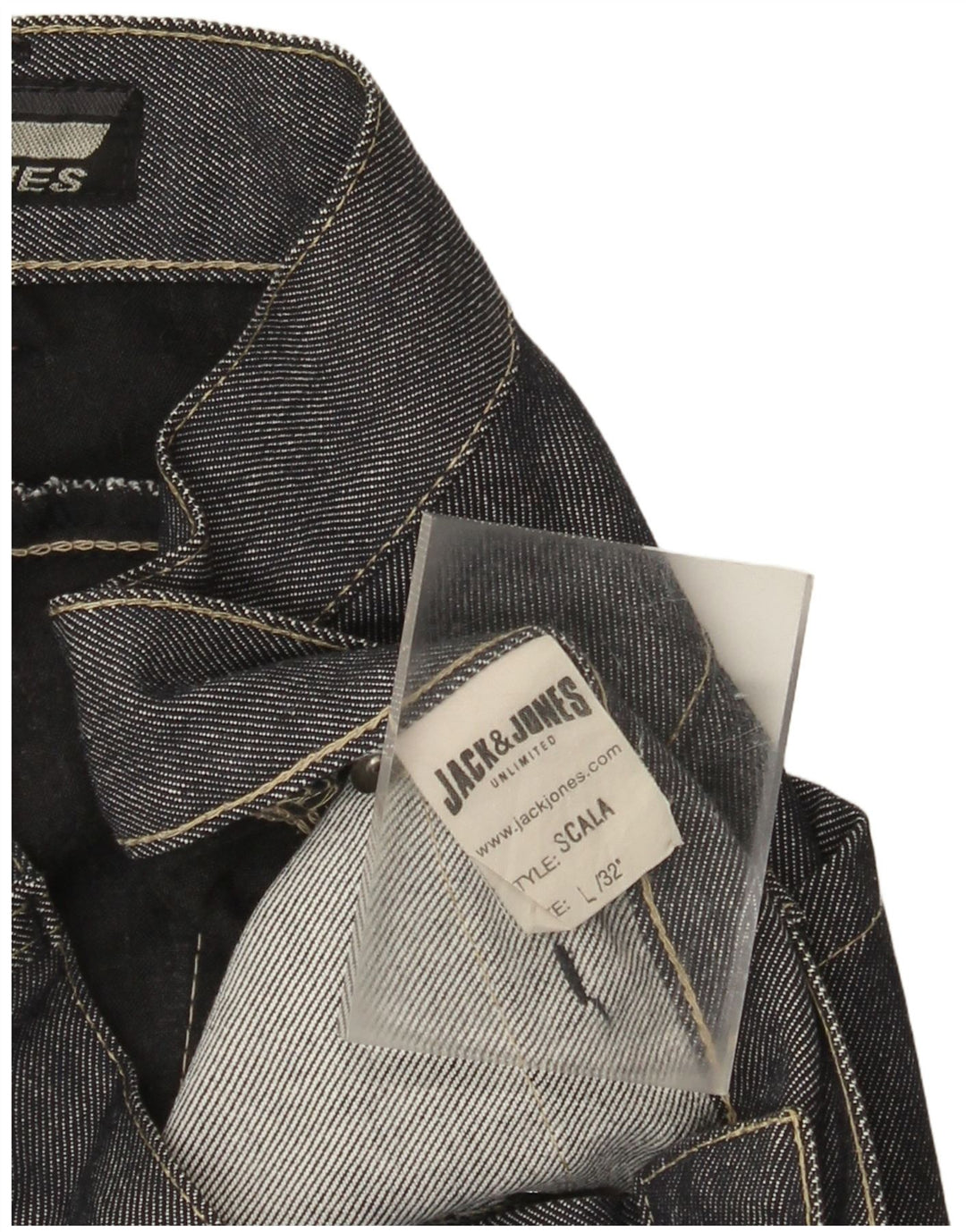 Jeans retos masculinos Jack & Jones W34 L32 algodão azul