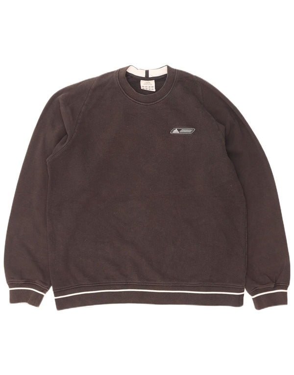 Adidas Mens Moletom Jumper Médio Algodão Preto