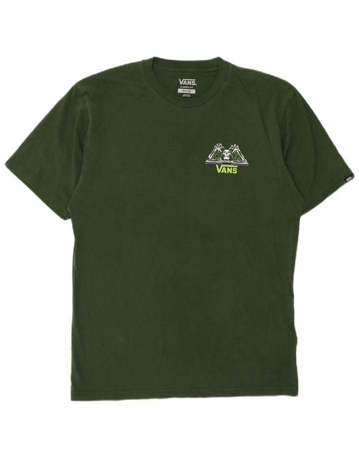 Camiseta masculina VANS Classic Fit Graphic Top Médio Algodão Verde