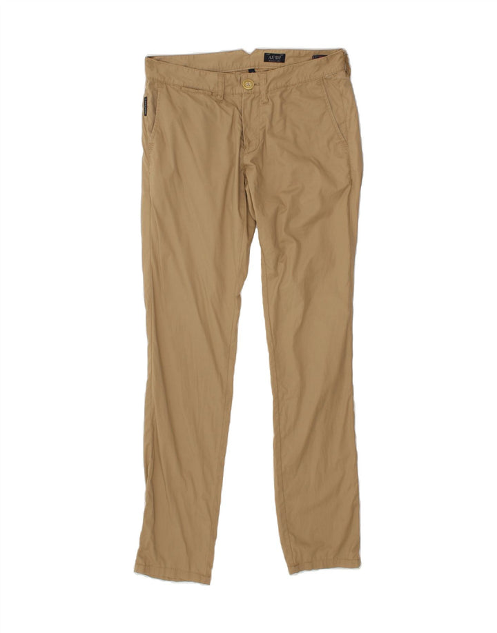 ARMANI Womens Slim Chino Trousers IT 46 Large W30 L33  Brown Cotton Vintage Armani and Second-Hand Armani from Messina Hembry 