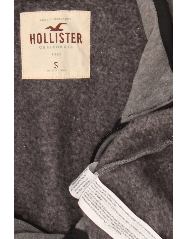 Hollister Mens Treino Top Jacket Pequeno Algodão Colourblock Cinza