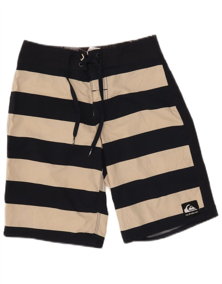 Calções de banho Quiksilver para meninos 9-10 anos poliéster listrado azul marinho
