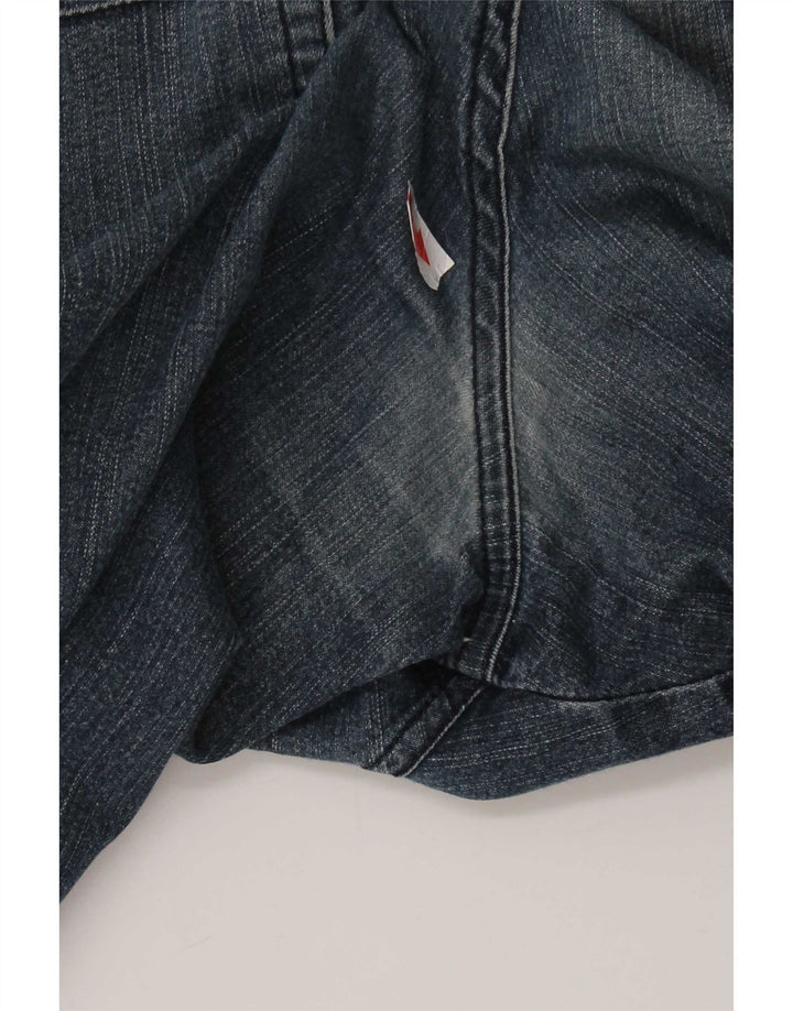 Trussardi Mens Straight Jeans W34 L30 Azul Algodão