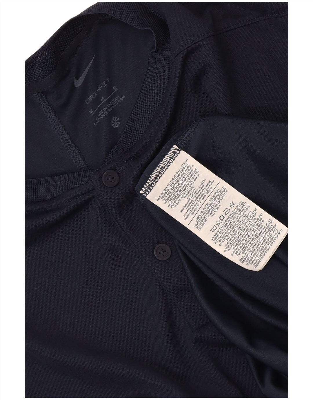 Camiseta Nike Masculina Dri Fit Top Médio Azul Marinho Poliéster
