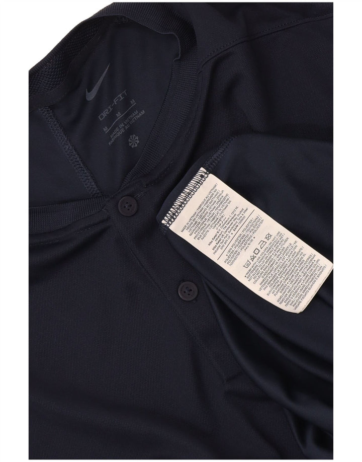 Camiseta Nike Masculina Dri Fit Top Médio Azul Marinho Poliéster