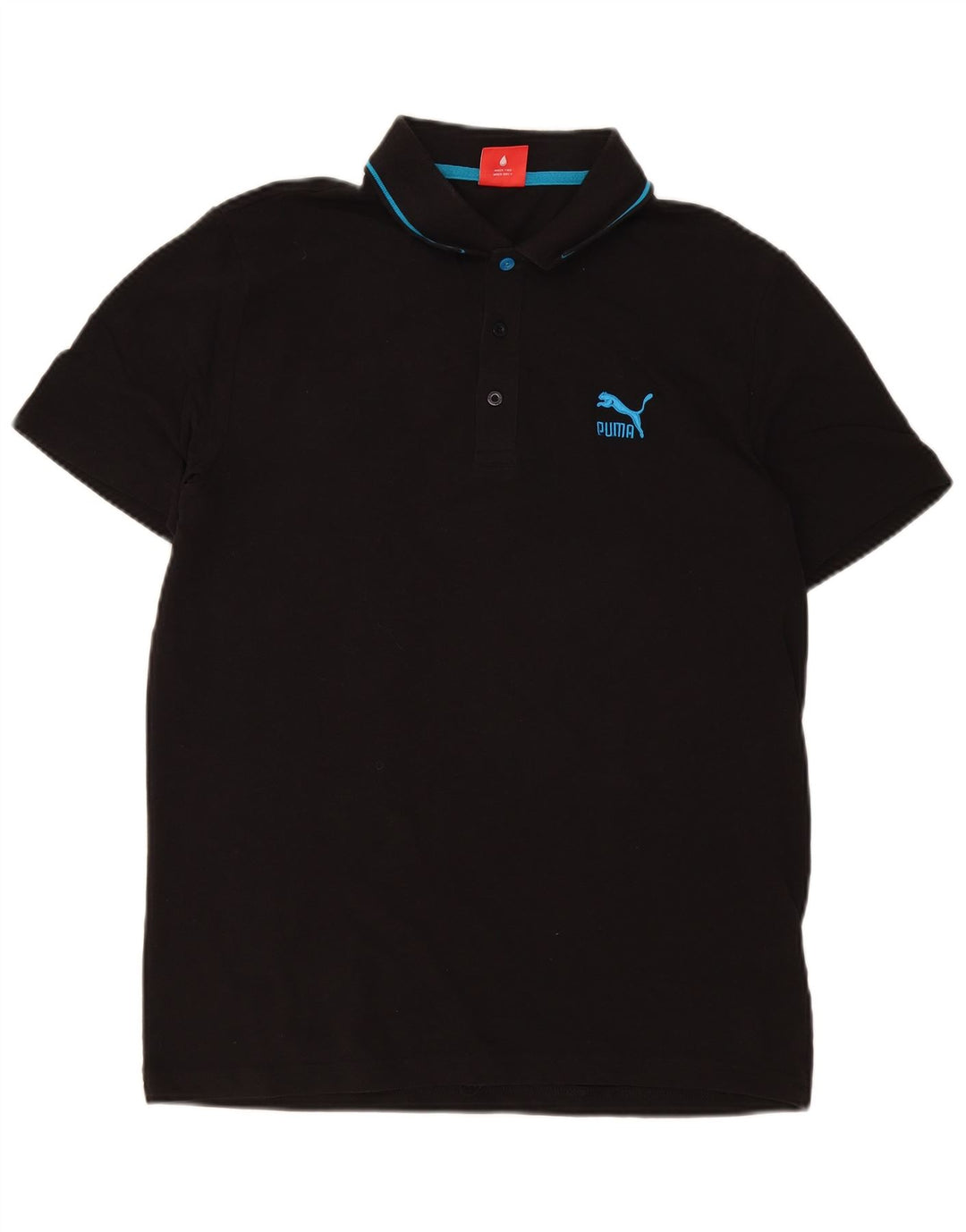 Camisa polo masculina Puma médio algodão preto