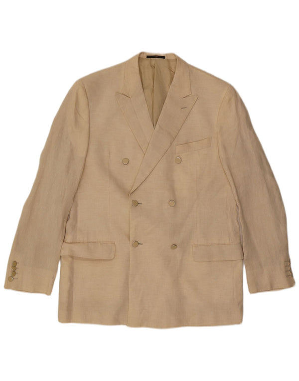 Jaqueta Blazer Masculina Valentino Double Breasted IT 54 2XL Linho Bege