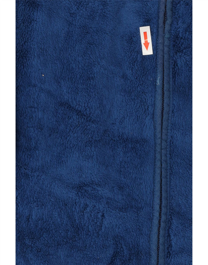 Jaqueta de lã com capuz feminina Eddie Bauer UK 14 poliéster azul médio