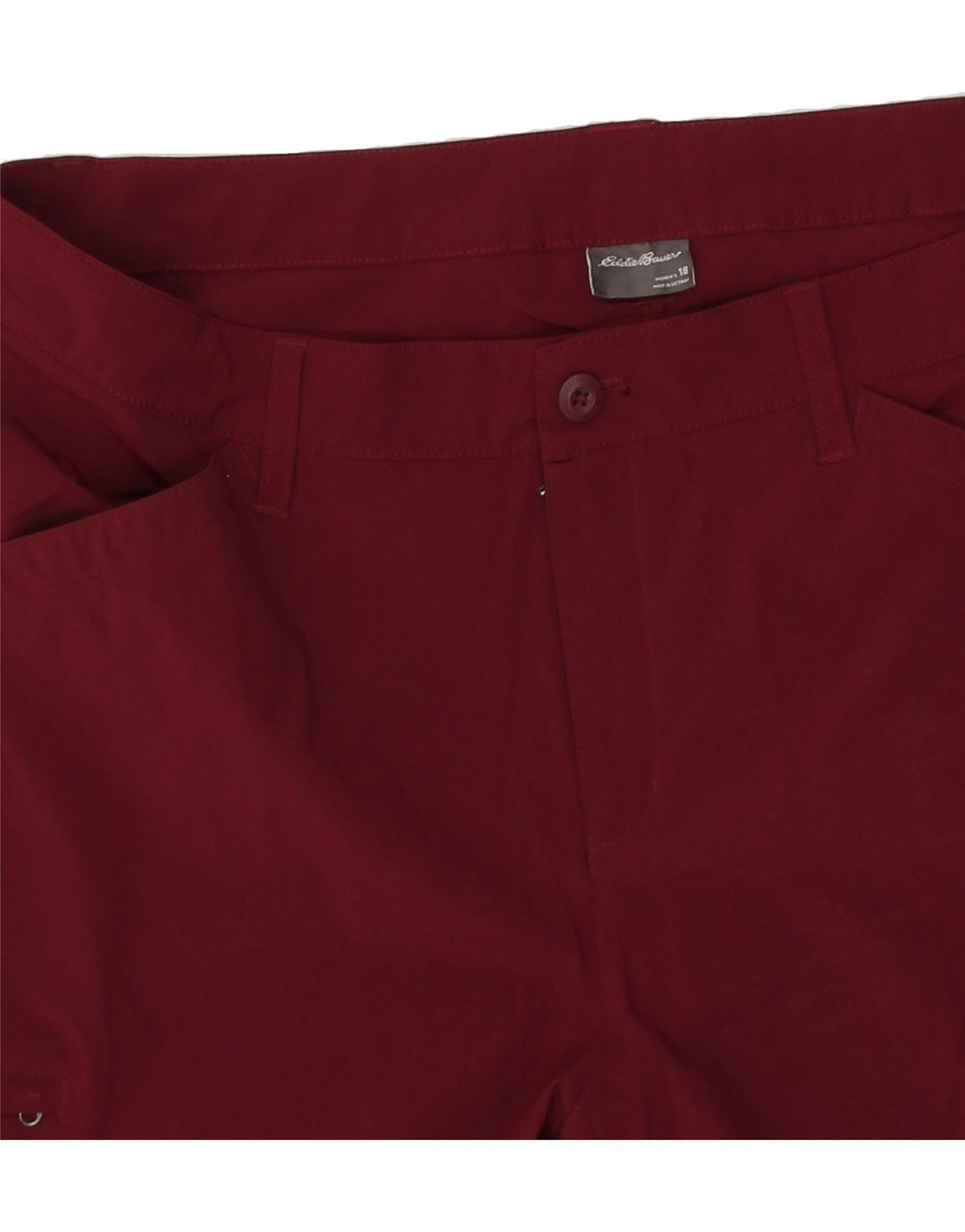 EDDIE BAUER Womens Capri Cargo Trousers US 18 2XL W38 L21 Burgundy Vintage Eddie Bauer and Second-Hand Eddie Bauer from Messina Hembry 
