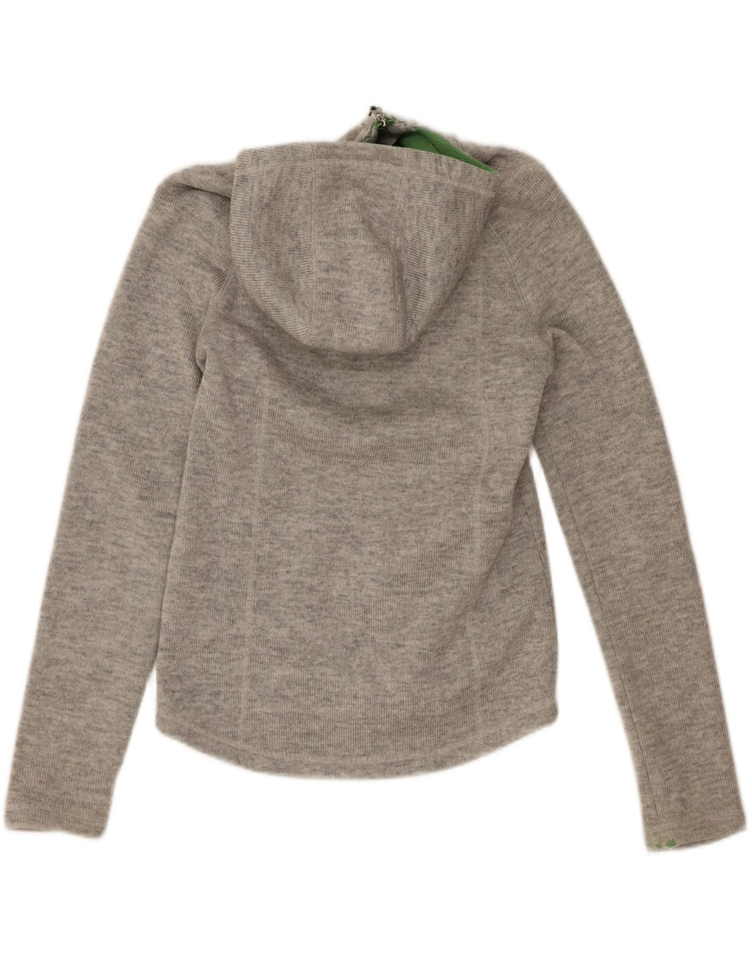 Jaqueta bomber feminina de malha com capuz Bench UK 12 cinza médio acrílico