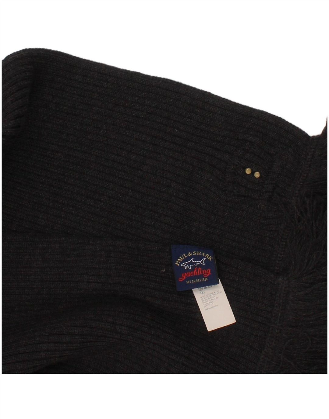 Lenço retangular masculino Paul & Shark, tamanho único, cinza, lã nova