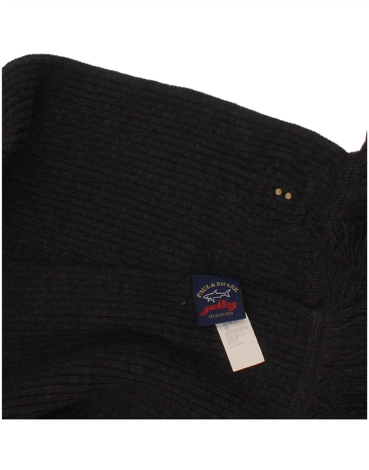 Lenço retangular masculino Paul & Shark, tamanho único, cinza, lã nova