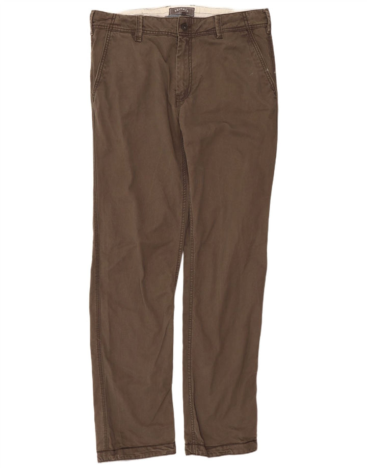 FAT FACE Mens Straight Chino Trousers W36 L33 Beige