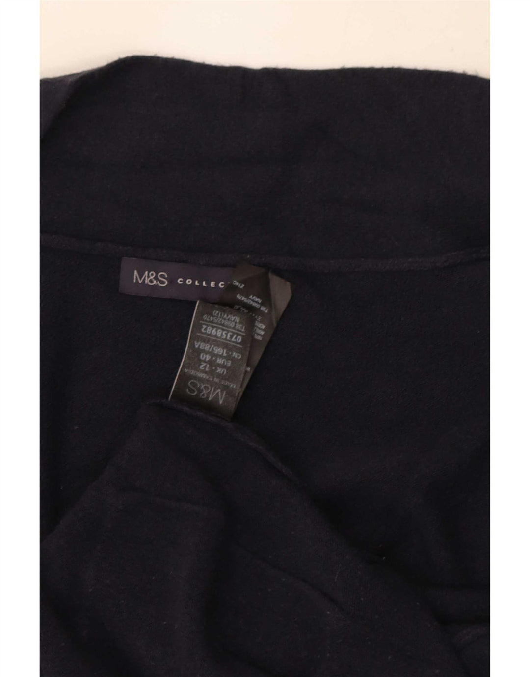 Suéter cardigã feminino Longline da Marks & Spencer Reino Unido 12 médio azul marinho