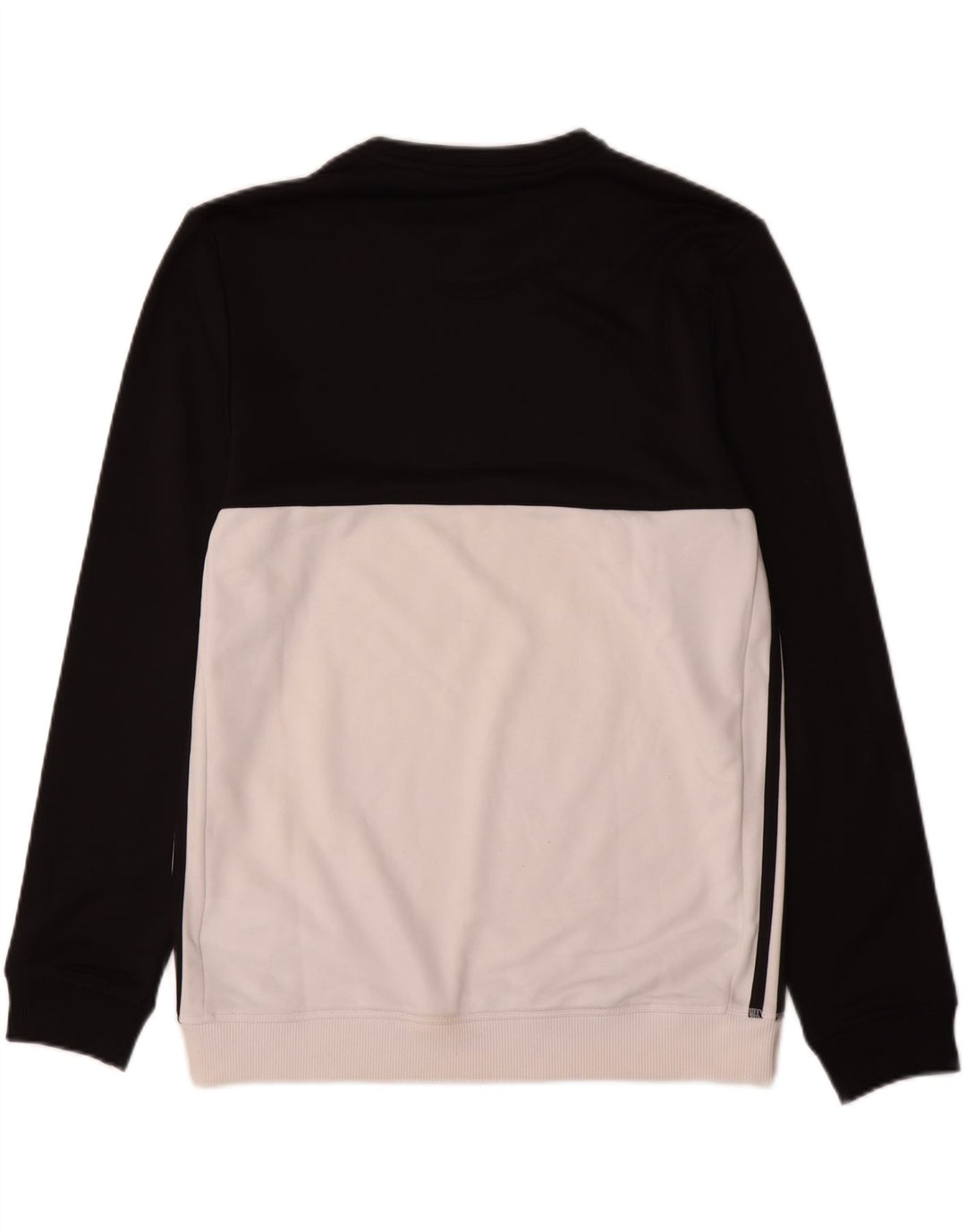 Adidas Mens Moletom Jumper Médio Preto Colorblock Poliéster