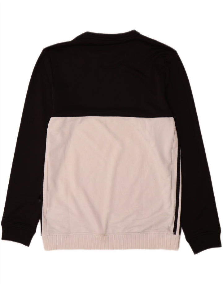 Adidas Mens Moletom Jumper Médio Preto Colorblock Poliéster