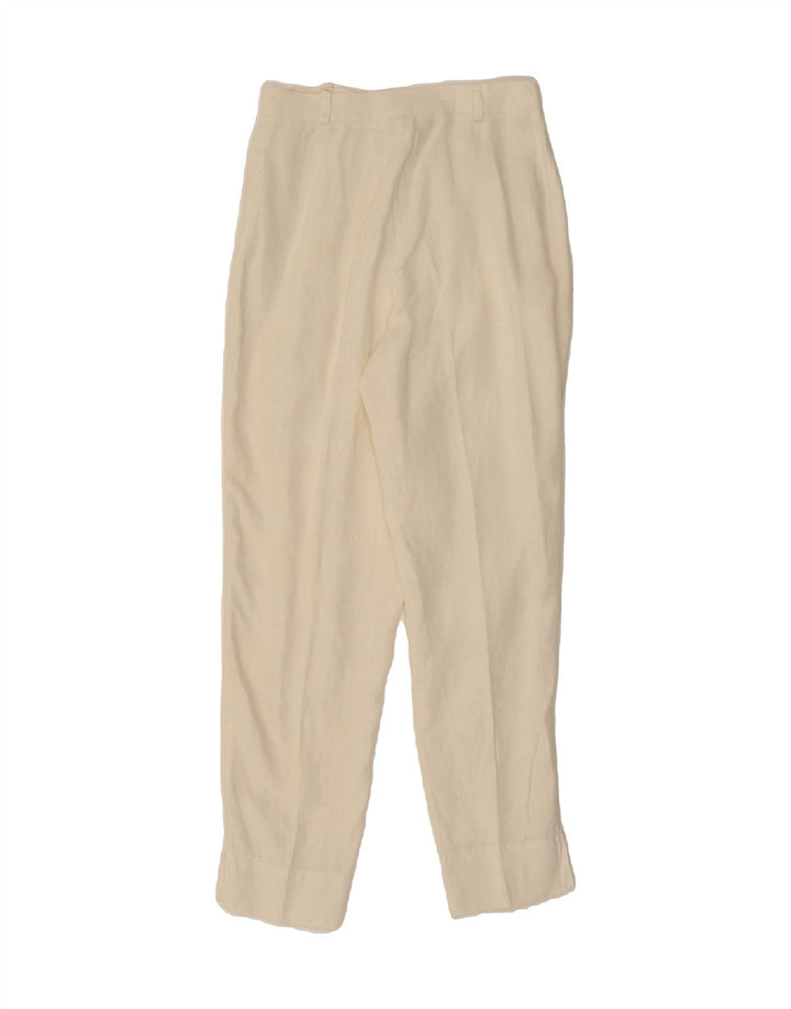 PENNY BLACK Womens Straight Suit Trousers IT 42 Medium W26 L27 Off White Vintage Penny Black and Second-Hand Penny Black from Messina Hembry 