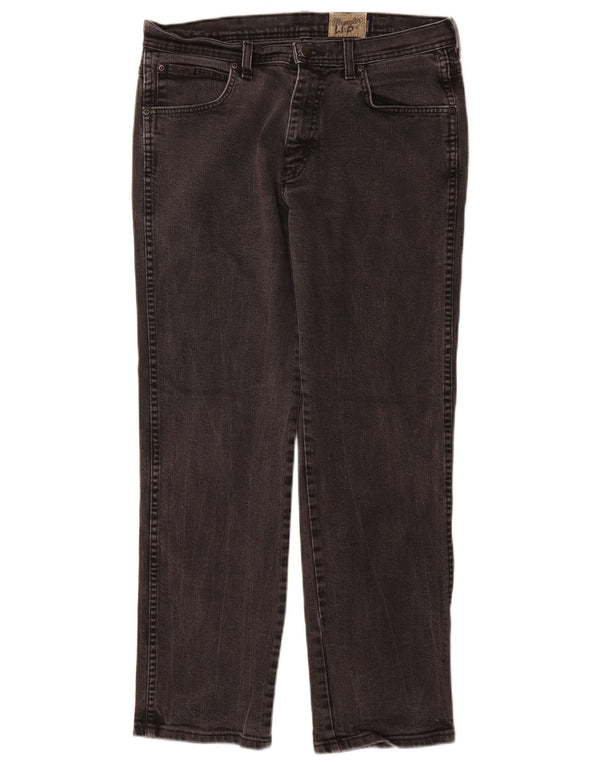 Wrangler Masculino Arizona Straight Jeans W34 L30 Cinza Algodão