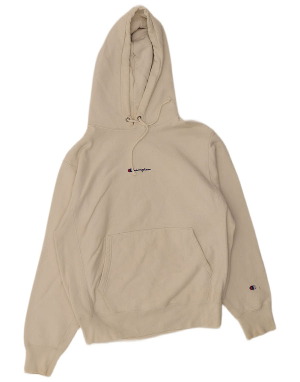 Jumper masculino com capuz Champion Reverse Weave médio branco