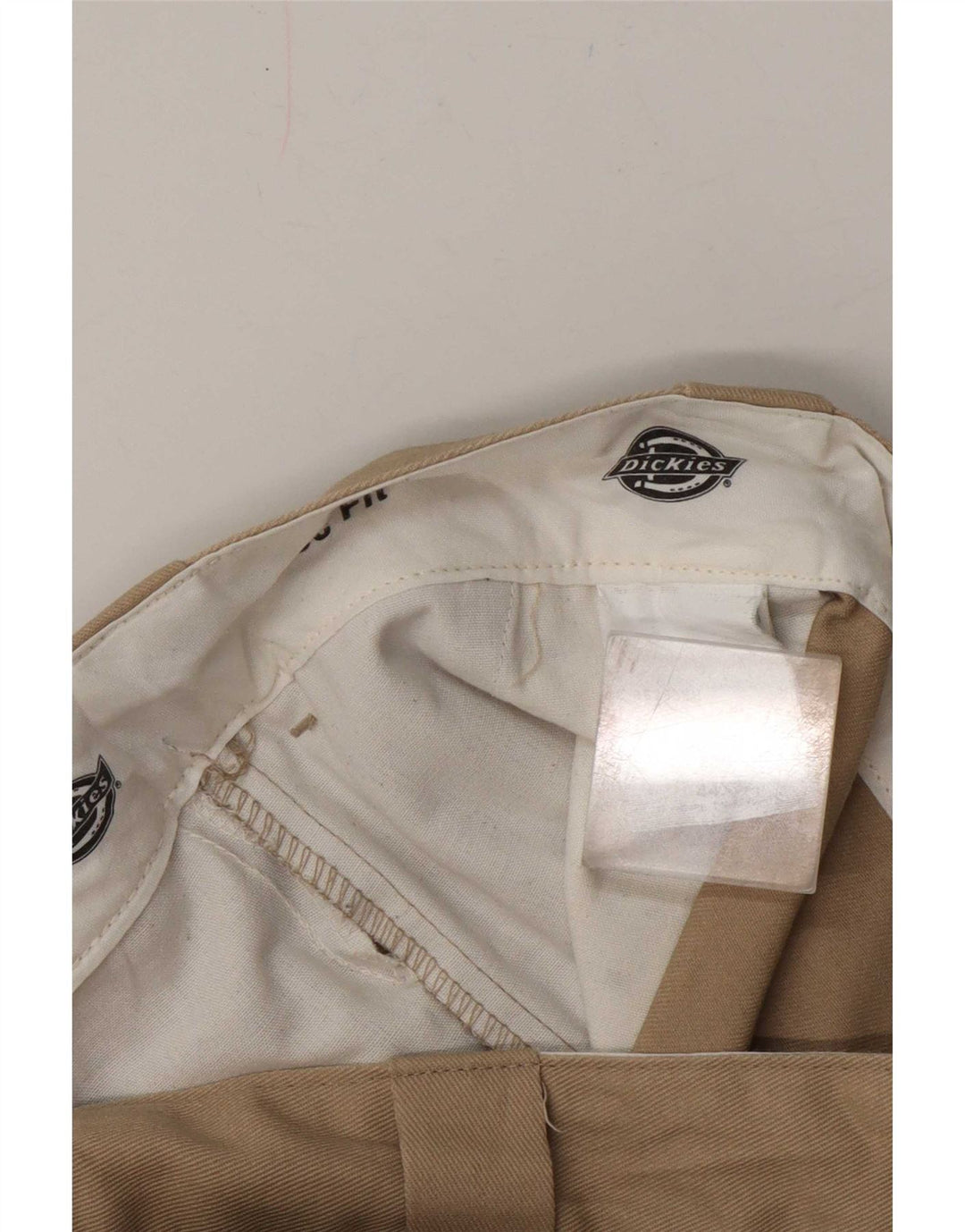 Calças cargo retas masculinas Dickies W44 L32 poliéster bege