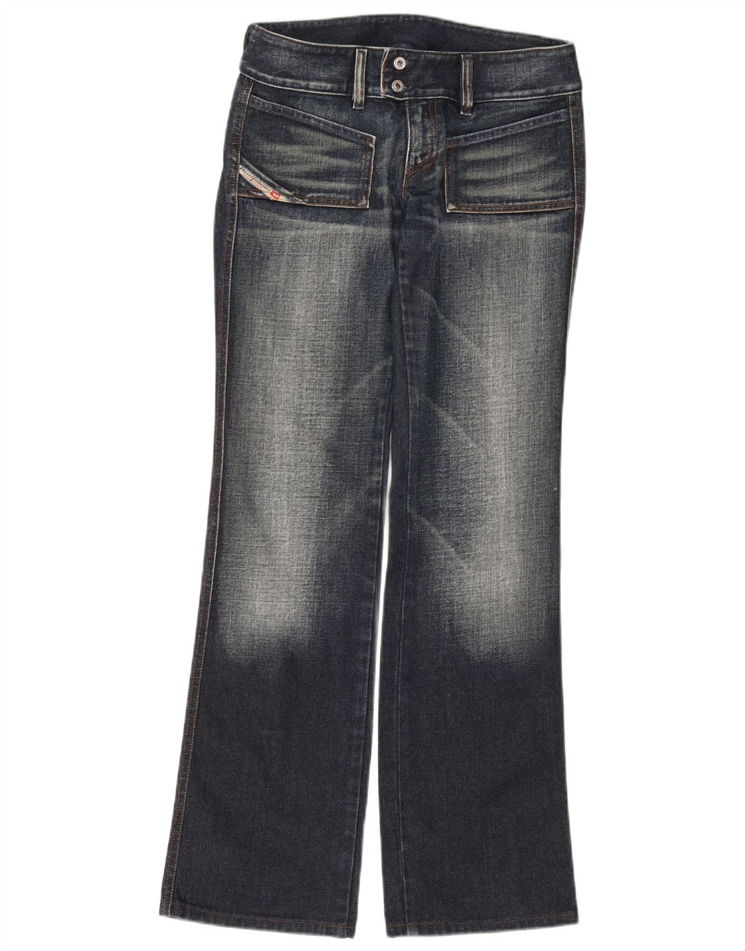 Diesel feminino bootcut jeans W28 L32 azul marinho algodão