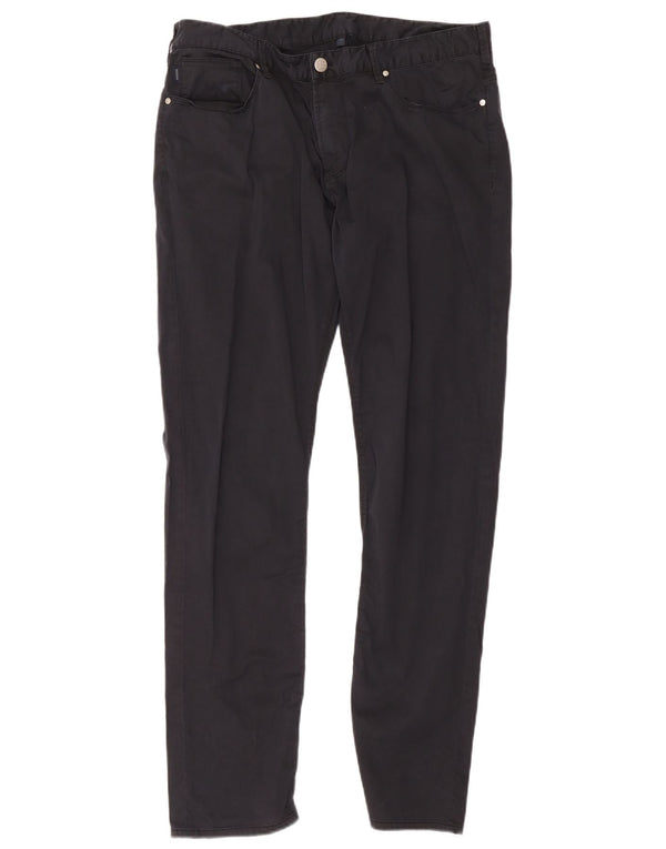 Armani Mens Slim Jeans W36 L32 Azul Marinho Algodão
