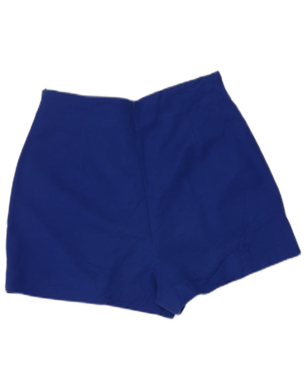 Zara Shorts feminino cintura alta casual médio W28 algodão azul