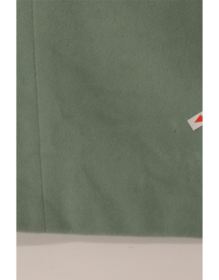 Casaco feminino Marks & Spencer com peito duplo Reino Unido 16 grande lã verde