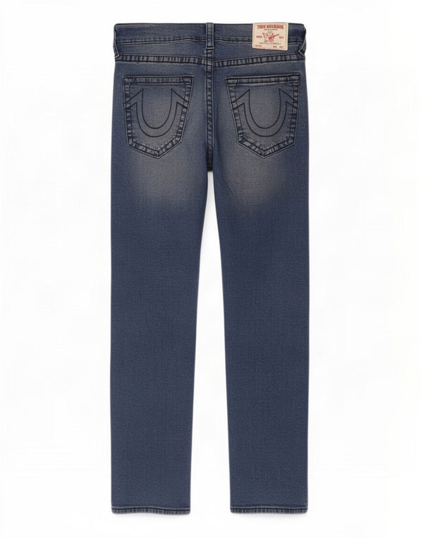 True Religion Mens Ricky Relaxed Fit Jeans retos W33 L33 Azul Poliéster