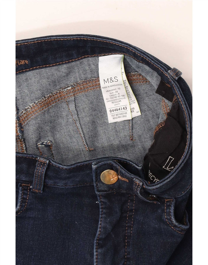 Jeans feminino Marks & Spencer Flared UK 12 médio W30 L27 azul marinho