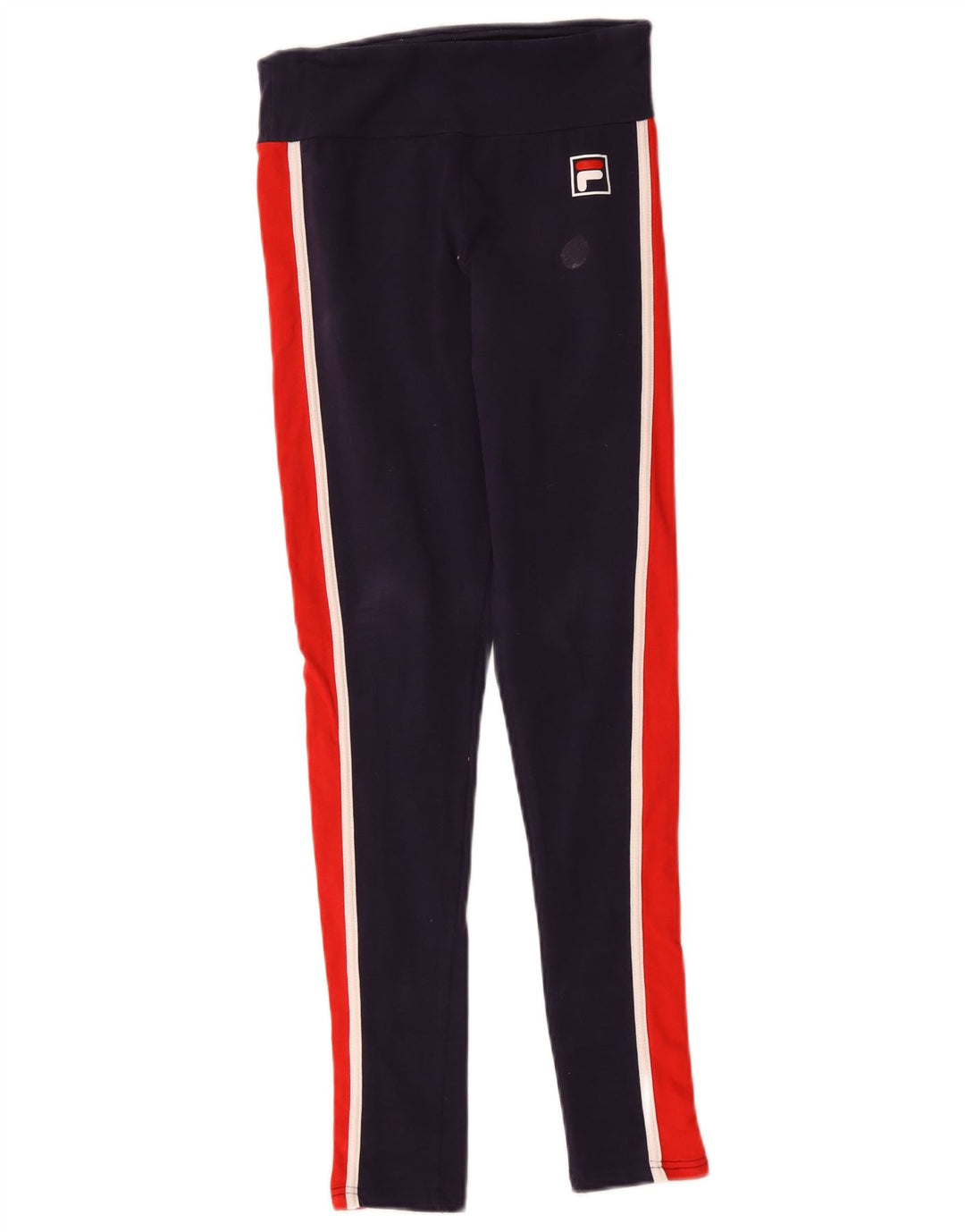 Leggings feminino Fila UK 10 pequeno bloco colorido azul marinho