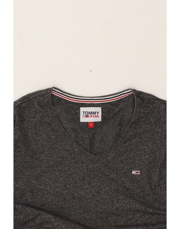 TOMMY HILFIGER Mens T-Shirt Top Small Grey Flecked Vintage Tommy Hilfiger and Second-Hand Tommy Hilfiger from Messina Hembry 
