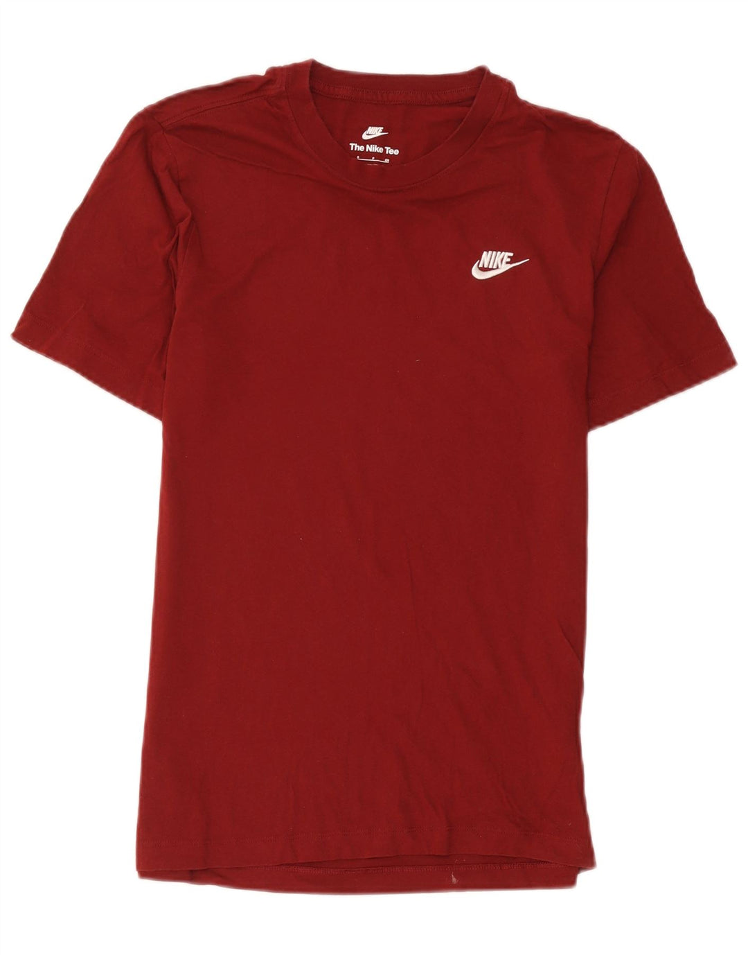 Nike Mens Camiseta Top Pequeno Algodão Borgonha