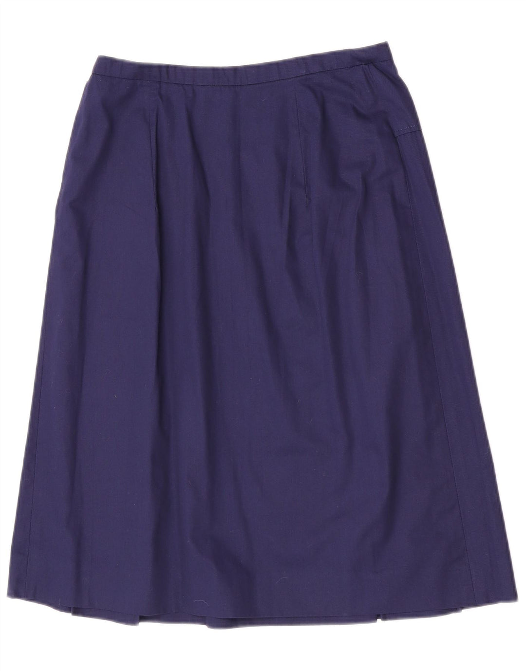 Saia vintage feminina linha A W28 algodão azul marinho médio