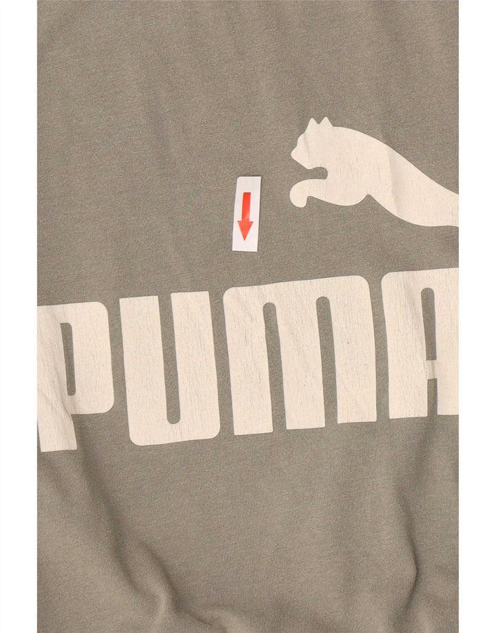 Puma Camiseta Masculina Graphic Top Pequeno Cinza