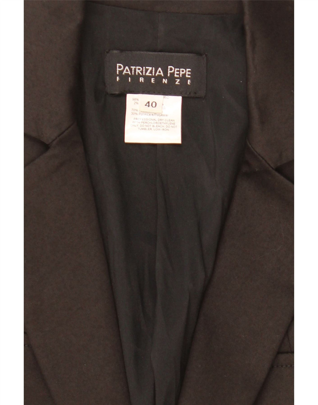 Jaqueta blazer feminina Patrizia Pepe crop 2 botões IT 40 pequena preta