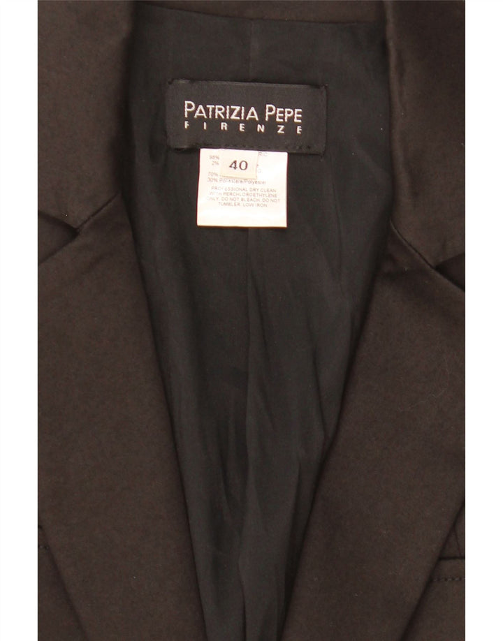 Jaqueta blazer feminina Patrizia Pepe crop 2 botões IT 40 pequena preta