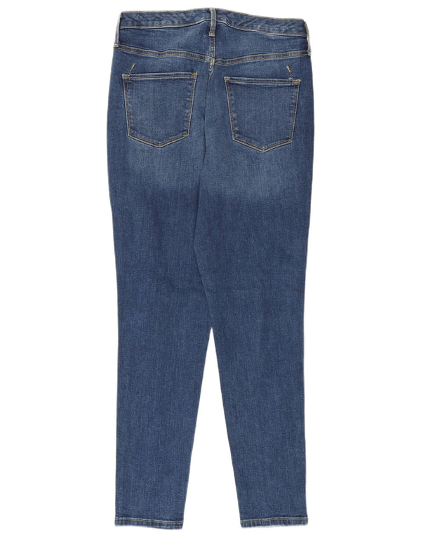 Mossimo Calça Jeans Skinny Feminina Cintura Alta EUA 10 Grande W30 L27 Algodão Azul Marinho