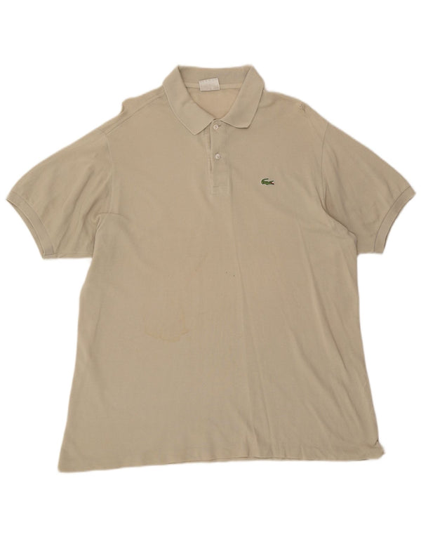 Camisa polo masculina Lacoste tamanho 6 XL bege