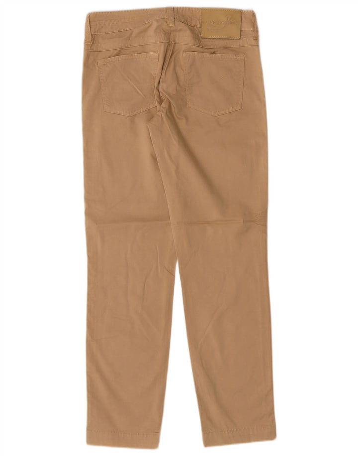 Calça chino feminina JACOB COHEN sob medida W26 L28 algodão bege