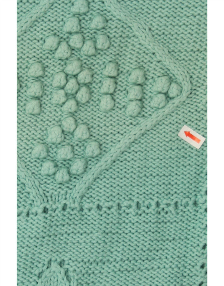 PENNY PULL Womens Crew Neck Jumper Sweater UK 20 2XL Turquoise Cotton Vintage Penny Pull and Second-Hand Penny Pull from Messina Hembry 