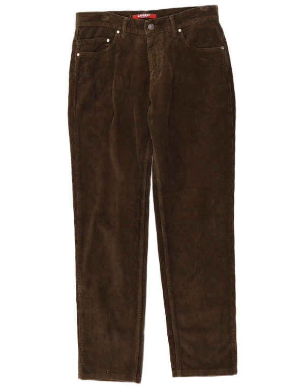 Calça masculina de veludo cotelê Carrera W33 L31 algodão cáqui