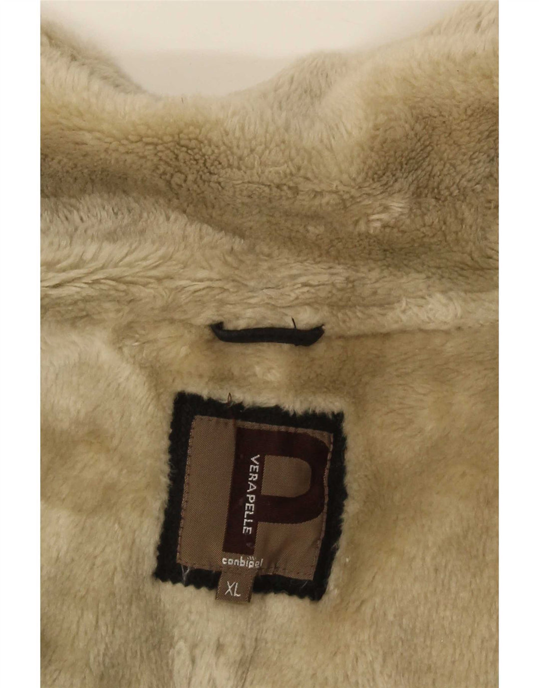 Jaqueta masculina Shearling Conbipel Reino Unido 42 XL couro preto