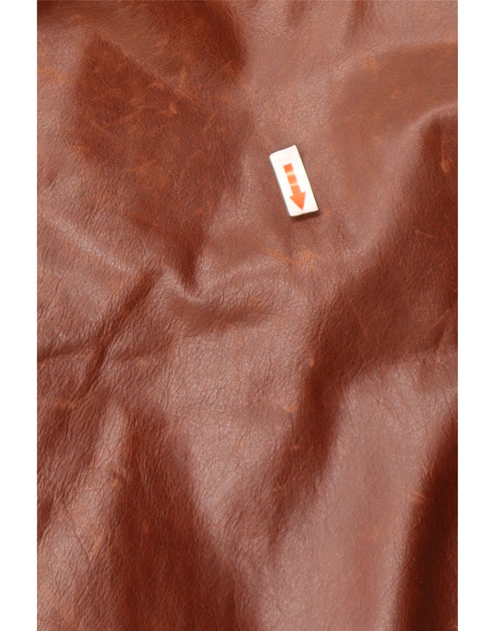 Jaqueta de couro masculina Brooksfield IT 50 grande couro marrom