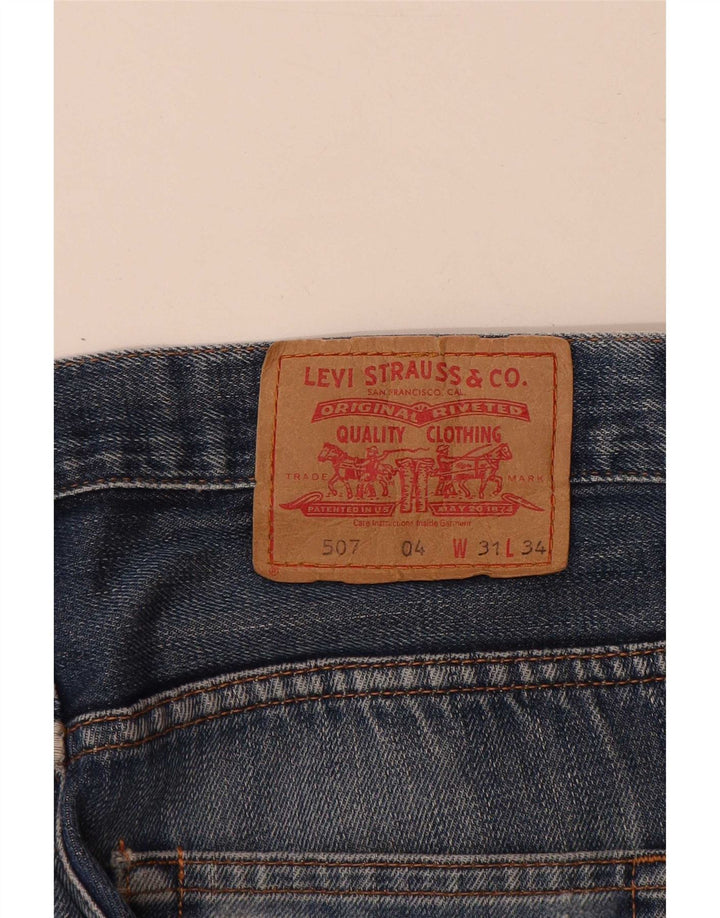 Levi's Masculino 507 Bootcut Jeans W31 L34 Azul Algodão
