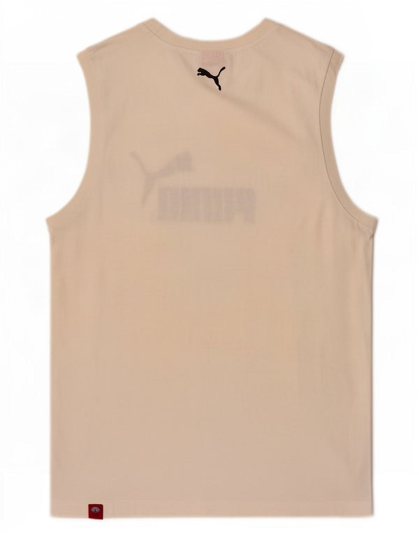 Puma Mens Graphic Vest Top Médio Branco
