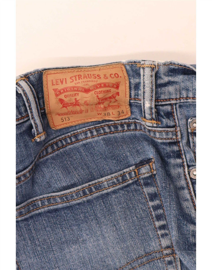 Calça Jeans Levis 513 Slim Straight Masculina W38 L28 Azul