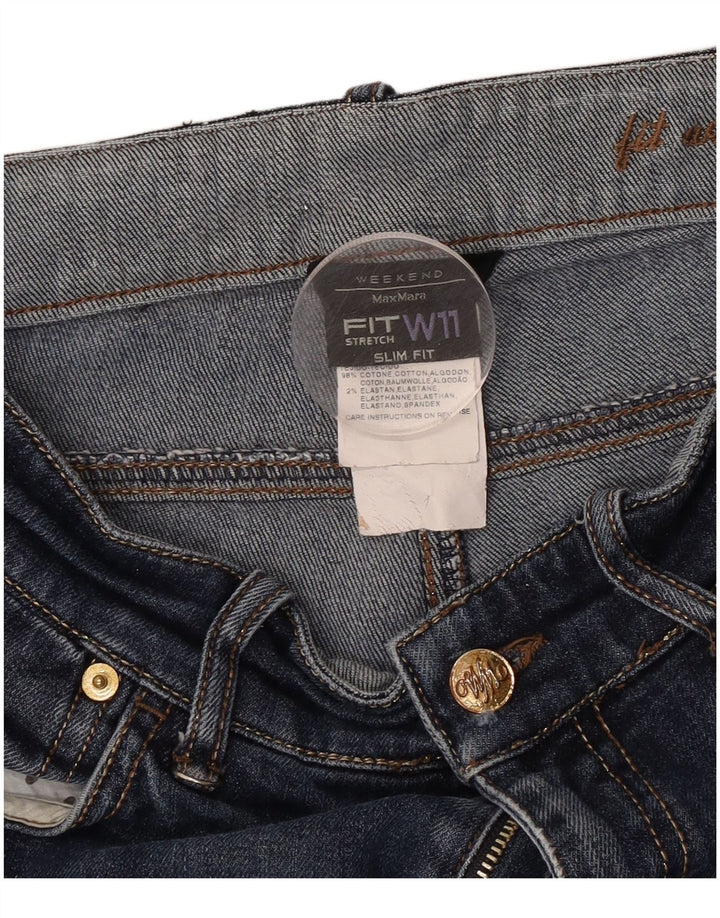 Max Mara Jeans feminino Weekend Slim W28 L26 algodão azul marinho